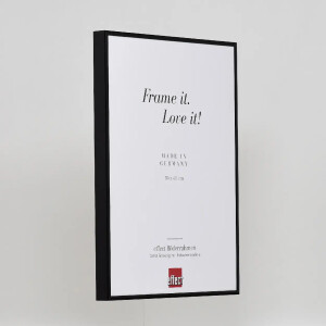 Effect aluminium fotolijst Quadro 45x80 cm zwart hoogglans helder glas