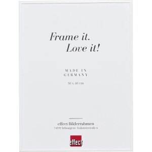 Effect aluminium fotolijst Quadro 50x65 cm wit helder glas