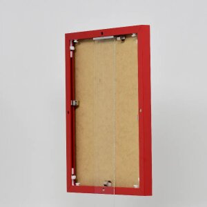 Effect aluminium fotolijst Quadro 60x80 cm rood helder glas