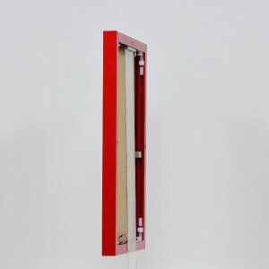 Effect aluminium fotolijst Quadro 60x80 cm rood helder glas