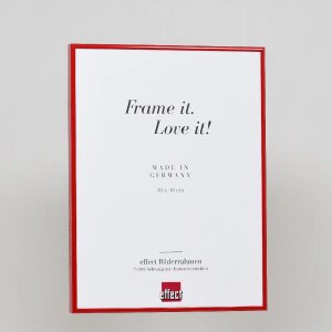 Effect aluminium fotolijst Quadro 60x80 cm rood helder glas