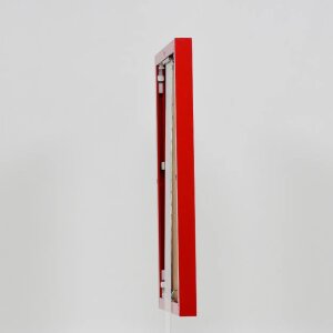 Effect aluminium fotolijst Quadro 60x80 cm rood helder glas