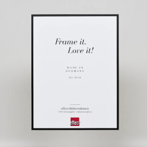 Effect aluminium fotolijst Quadro 62x93 cm zwart helder glas