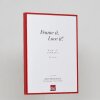 Effect aluminium fotolijst Quadro 70x70 cm rood helder glas