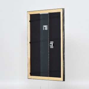 Effect Holz-Bilderrahmen Profil 40 Silber 7x10 cm Normalglas