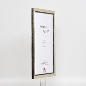 Effect Holz-Bilderrahmen Profil 40 Silber 7x10 cm Normalglas