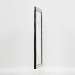 Effect Holz-Bilderrahmen Profil 40 Silber 18x27 cm Normalglas