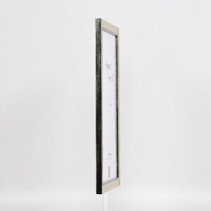 Effect Holz-Bilderrahmen Profil 40 Silber 20x25 cm Normalglas