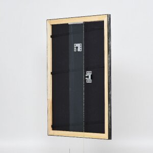 Effect Holz-Bilderrahmen Profil 40 Silber 20x28 cm Normalglas