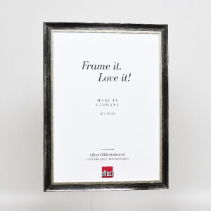 Effect Holz-Bilderrahmen Profil 40 Platin 20x28 cm Normalglas