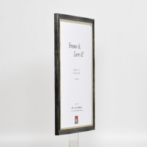 Effect Holz-Bilderrahmen Profil 40 Platin 25x35 cm Normalglas