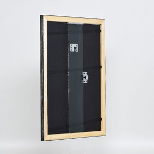 Effect Holz-Bilderrahmen Profil 40 Silber 35x50 cm Normalglas