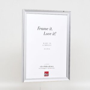 Effect Holz-Bilderrahmen Profil 41 Silber 18x32 cm Klarglas