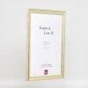 Effect Holz-Bilderrahmen Profil 41 Antiksilber 18x32 cm Klarglas