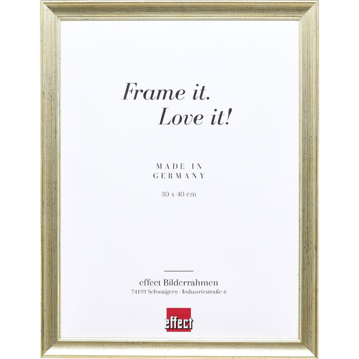 Effect Holzbilderrahmen Profil 41 Antiksilber 24x30 cm Klarglas