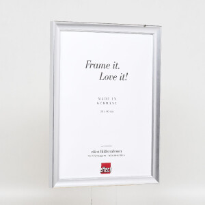 Effect Holzbilderrahmen Profil 41 Silber 25x70 cm Klarglas