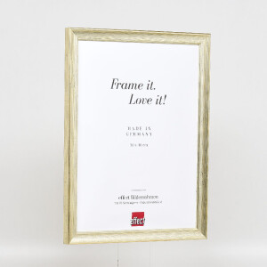 Effect Holzbilderrahmen Profil 41 Antiksilber 35x100 cm Klarglas