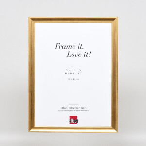 Effect Holz-Bilderrahmen Profil 41 Antikgold 40x40 cm Klarglas