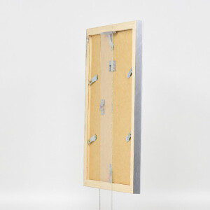 Effect Holz-Bilderrahmen Profil 41 Silber 45x60 cm Klarglas