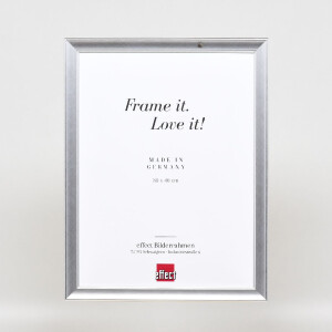 Effect Holz-Bilderrahmen Profil 41 Silber 45x60 cm Klarglas
