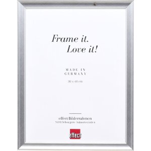Effect Holz-Bilderrahmen Profil 41 Silber 50x70 cm Klarglas