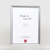 Effect Holz-Bilderrahmen Profil 41 Silber 30,5x91,5 cm Klarglas