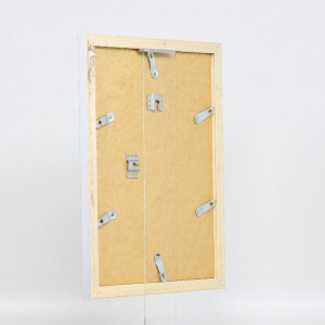 Effect Holz Bilderrahmen Profil 41 Silber 61x91,5 cm Klarglas