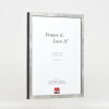 effect Bilderrahmen Holzrahmen Profil 42 Klarglas silber 13x18 cm