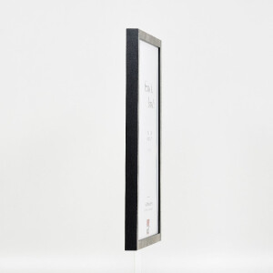 Effect Bilderrahmen Holzrahmen Profil 42 Klarglas silber 35x100 cm