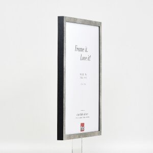 Effect Bilderrahmen Holzrahmen Profil 42 Klarglas silber 35x50 cm (0420-3550-01)