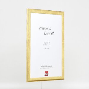 Effect Holz-Bilderrahmen Profil 43 gold 7x10 cm Normalglas