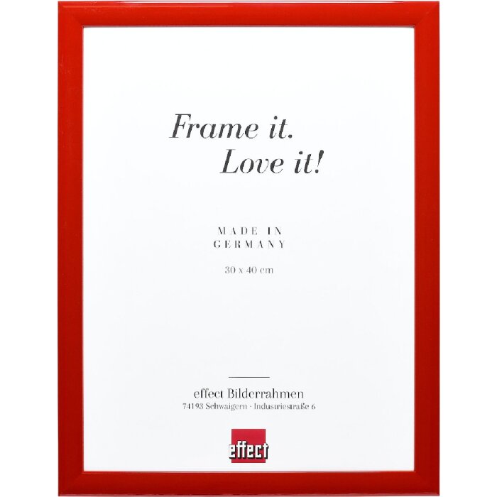 Effect Houten Fotolijst Profil 43 Rood Hoogglans 20x25 cm Normaal Glas