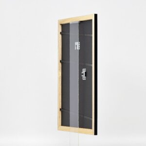 Effect Holz-Bilderrahmen Profil 43 zwart glanzend 25x80 cm