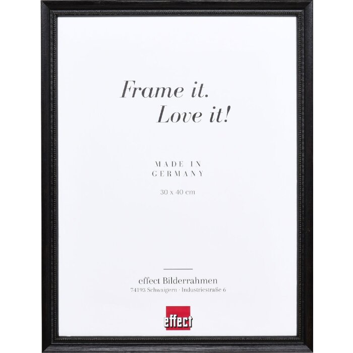 effect Holzrahmen Profil 48 zwart 9x13 cm helder glas
