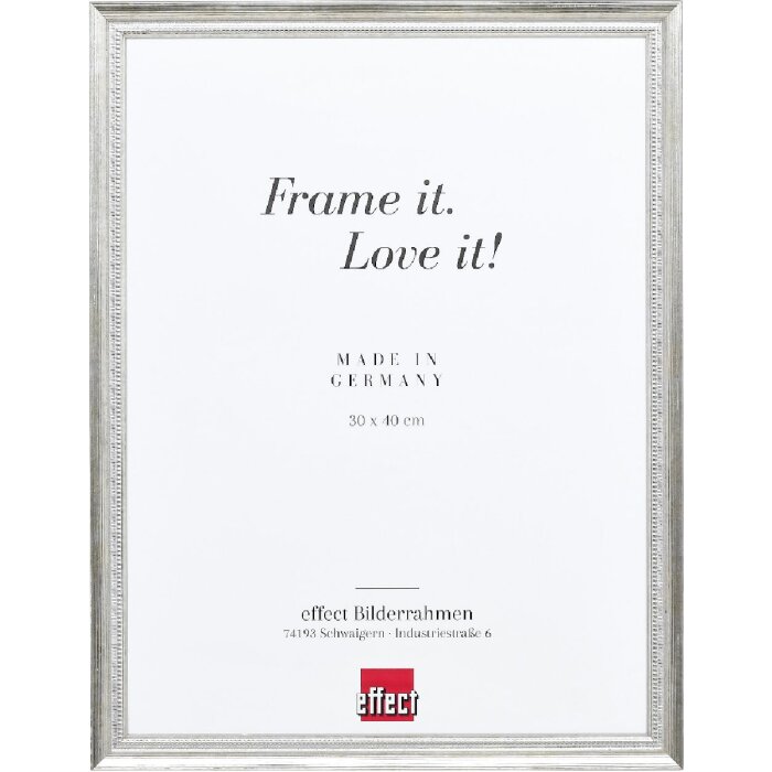 Effect houten lijst Profil 48 zilver 13x18 cm helder glas