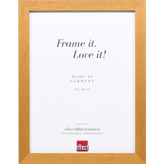 Effect houten fotolijst profiel 52 eik 50x65 cm normaal glas