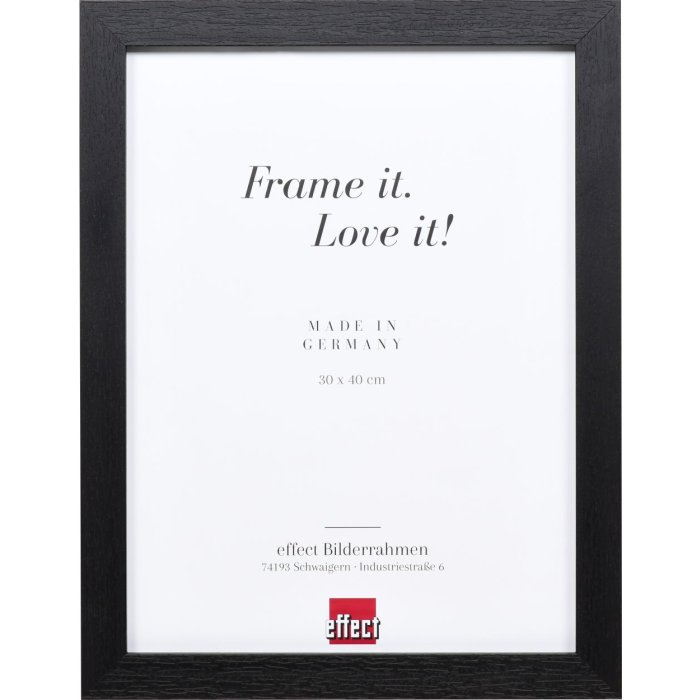 Effect houten fotolijst profiel 52 zwart 70x70 cm Normaal glas