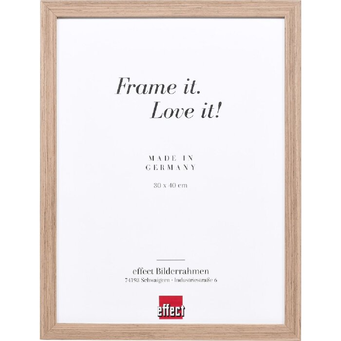 Effect Holzrahmen Profil 54 notenbruin 60x80 cm Klarglas