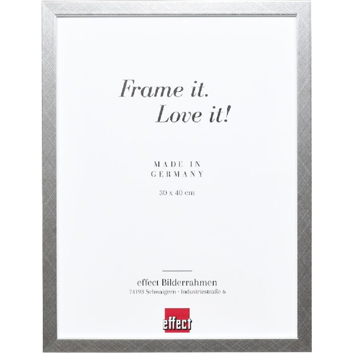 effect Holzrahmen Profil 58 zilver 20x20 cm helder glas