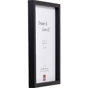 Effect Holzrahmen Profil 74 zwart 60x90 cm met helder glas