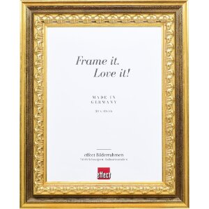 Effect Holz-Bilderrahmen Profil 80 gold 18x27 cm Klarglas