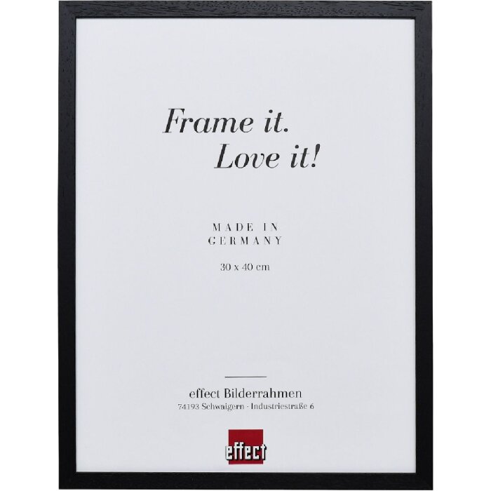 Effect houten fotolijst Profil 2330 zwart 20x25 cm helder glas