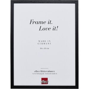 Effect Holzrahmen Profil 2330 schwarz 25x60 cm mit Klarglas