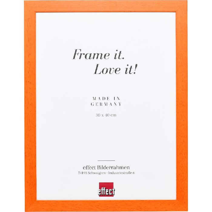 Effect houten lijst Profil Top Pro oranje 20x20 cm helder glas