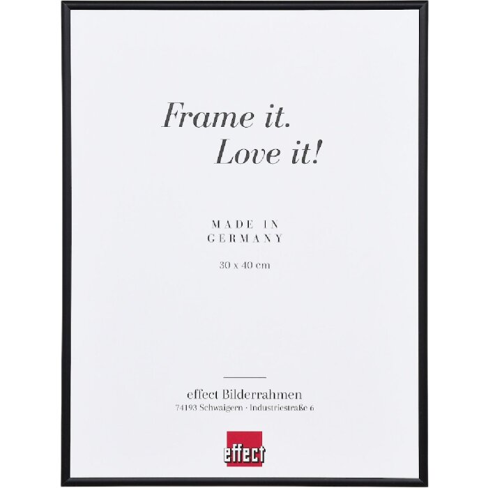 Effect Aluminium-Bilderrahmen Serie 1 zwart 59,4x84,1 cm met helder glas – brandveiligheidsframe B1