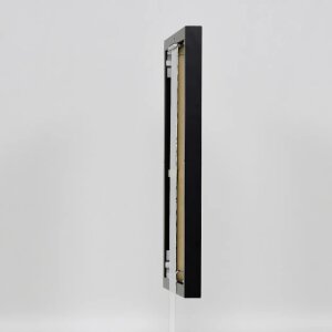Effect aluminium fotolijst Quadro 27x48 cm zwart ontspiegeld glas