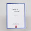 Effect aluminium fotolijst Quadro 30x30 cm blauw ontspiegeld glas MDF achterwand