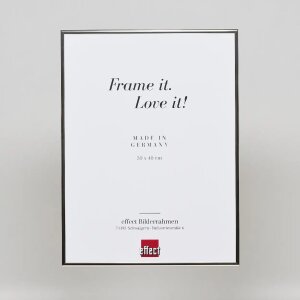 Effect aluminium fotolijst Quadro 30x30 cm zilver hoogglans ontspiegeld glas