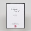 Effect aluminium fotolijst Quadro 30x30 cm zwart hoogglans ontspiegeld glas