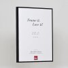 Effect aluminium fotolijst Quadro 30x30 cm zwart hoogglans ontspiegeld glas